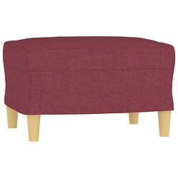 Acheter vidaXL Canapé à 3 places avec repose-pieds Rouge bordeaux 180 cm Tissu