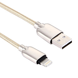 Acheter Wewoo Câble or pour iPhone X / 8 & 8 Plus / 7 & 7 Plus / 6 & 6s & 6 Plus & 6s Plus / iPad 1M Woven Style Metal Head 108 noyaux de cuivre Lightning à USB Data Sync de charge,