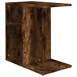 vidaXL Table d'appoint Chêne fumé 50x30x50 cm Bois d'ingénierie