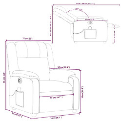 vidaXL Fauteuil de massage inclinable électrique Vert foncé Tissu pas cher