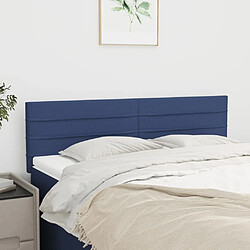 Maison Chic Lot de 2 Têtes de lit design Bleu pour chambre - Décoration de lit 72x5x78/88 cm Tissu -MN55392