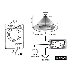 Acheter Détecteur de mouvement à micro-ondes LED Maclean MCE323