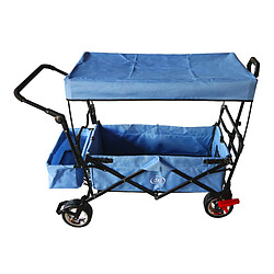 Avis AXI AB210 Chariot pliable avec toit, sac, frein et barre de poussée Gris | Chariot pliable / charrette de jardin