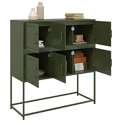 Acheter vidaXL Buffet vert olive 100,5x39x107 cm acier