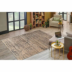 Paris Prix Tapis Tissé Vintage à Poils Plats Davio Beige 80 x 150 cm pas cher