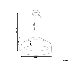 Avis Beliani Lampe suspension IGUAMO Noir