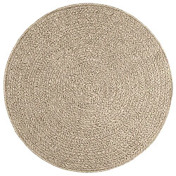 vidaXL Tapis ZIZUR beige Ø 120cm aspect de jute intérieur et extérieur