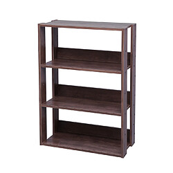 Iris Ohyama, Open Wood Rack OWR-600 Etagère 3 casiers/Meuble de rangement 3 étages en bois, Chêne brun, L60 cm