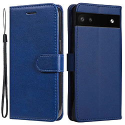 Htdmobiles Housse pour Google Pixel 6a 5G - etui coque pochette portefeuille + verre trempe - BLEU