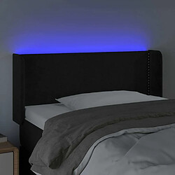 Acheter Maison Chic Tête de lit moderne à LED lumineuse pour chambre - Décoration de lit Noir 103x16x78/88 cm Velours -MN33079