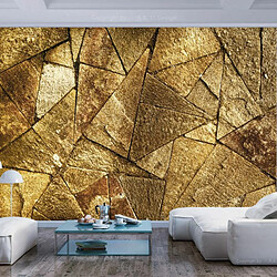 Paris Prix Papier Peint Pavement Tiles Golden 105 x 150 cm