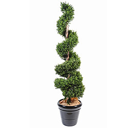 Pegane Plante artificielle haute gamme Spécial extérieur / Buis spirale artificiel - Dim : 140 x 45 cm