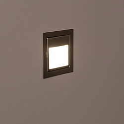 Ledkia Balise Murale LED Encastrable 1.5W Larry Finition Acier Blanc Chaud 3000K