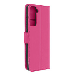 Avizar Housse Samsung Galaxy S21 Protection Portefeuille Fonction Support Vidéo rose