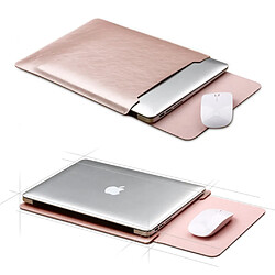 Avis Sacoche en cuir SOYAN avec tapis de souris pour Macbook Air/Pro 13.3 pouces - Rose Or