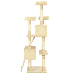 Acheter Arbre à chat avec griffoirs,niche pour chat en sisal 170 cm Beige -MN44733