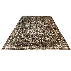 Vidal Tapis de laine 295x194 brun Vintage Royal pas cher