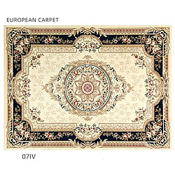 Universal Tapis de salon en polypropylène de style européen 1200 * 1700mm Maison Grande chambre à coucher Tapis Lampe Table basse de luxe Tapis complet | Tapis(Le noir)