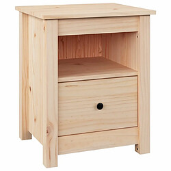 Maison Chic Table de chevet,Table de nuit,Table d'appoint pour salon 40x35x49 cm Bois de pin massif -MN64873