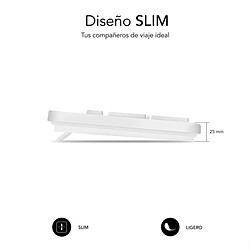 Teclado Subblim Business Slim Silencioso/ Blanco