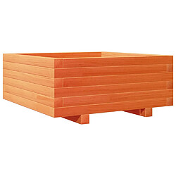 vidaXL Jardinière cire marron 60x60x26,5 cm bois de pin massif