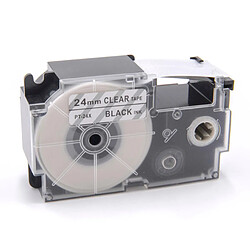 Cassette à ruban vhbw 24 mm pour Casio KL-820, KL-7400, KL-200E, KL-8100, KL-8200, KL-C500, CW-L300 Remplace: XR-24X, XR-24X1.