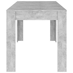 Avis vidaXL Table de salle à manger Gris béton 140x74,5x76 cm Aggloméré