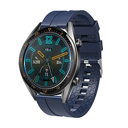 Bracelet en silicone 22mm bleu foncé pour votre Huawei Watch GT