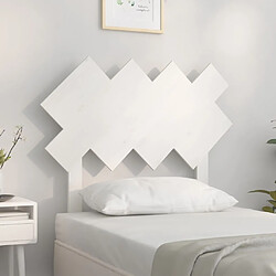 Maison Chic Tête de lit scandinave,Meuble de chambre Blanc 92x3x81 cm Bois massif de pin -MN80191