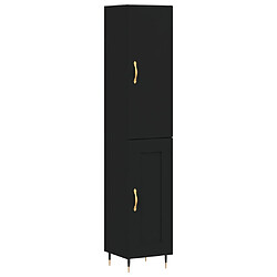 vidaXL Buffet haut Noir 34,5x34x180 cm Bois d'ingénierie