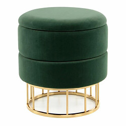 Paris Prix Pouf & Coffre de Rangement Zéro 41cm Vert