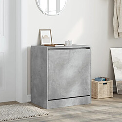 Avis Maison Chic Armoire à chaussures | Meuble de rangement à chaussures Meuble d'Entrée gris béton 60x42x69 cm bois d'ingénierie -MN58675