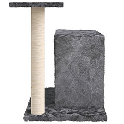 Acheter Arbre à chat,niche pour chat avec griffoir en sisal Gris foncé 51 cm -MN22346