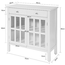 Acheter SoBuy FSB23-W Buffet Commode Meuble de Rangement Armoire de Rangement pour Salon, Chambre, Couloir, Cuisine