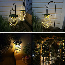 Wewoo Guirlande LED 30 de fer ananas en plein air lanterne télescopique lustre moderne lumière de porche solaire pas cher