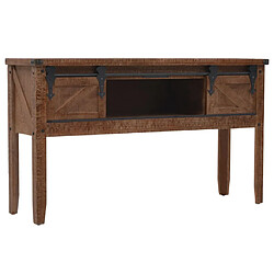 Acheter vidaXL Table console Bois massif de sapin 131 x 35,5 x 75 cm Marron