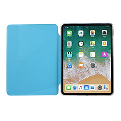 Wewoo Housse Étui Coque en cuir PU pour iPad Pro 11 pouces 2018avec support multifonctions et fonction Veille / Réveil Lake Blue pas cher