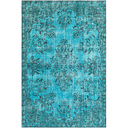 Vidal Tapis de laine 307x203 Bleu Ultra Vintage