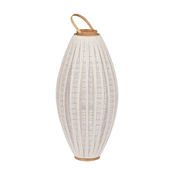 BigBuy Home Lanterne Beige Naturel Bambou Verre 40 x 40 x 83 cm