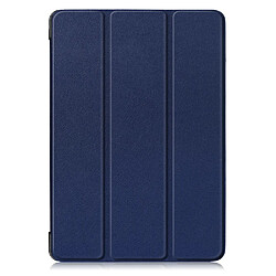 Etui en PU avec support tri-pliure bleu foncé pour votre Apple iPad 10.2 (2019)