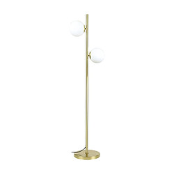 NETTLIFE Lampadaire Salon Moderne - Gold Design Lampadaire E27 Douille Lampe de sol avec interrupteur à pied -166cm