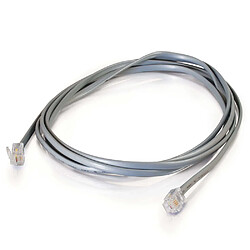 Cables To Go C2G 10m RJ11 6P4C Straight Modular Cable câble de signal Gris