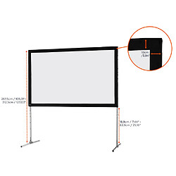 Avis Ecran de projection sur cadre celexon « Mobil Expert » 366 x 229 cm, projection de face