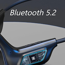 General Casque à conduction osseuse Bluetooth avec double microphone antibruit - Casque à oreille ouverte sans fil, écouteurs Ipx étanches pour la course à pied, le cyclisme, l'entraînement(noir)