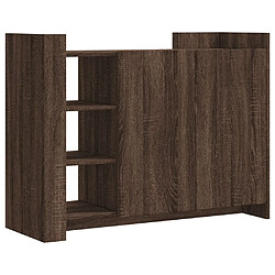 vidaXL Buffet chêne marron 100x35x75 cm bois d'ingénierie