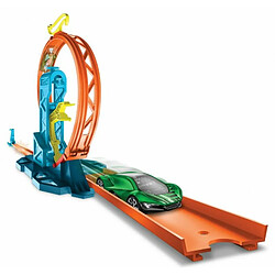 Hot Wheels Track Builder Unlimited Coffret Lanceur et Looping avec connecteurs et une voiture incluse, jouet pour enfant, GLC90