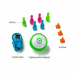 Sphero Mini (vert) Balle robot programmable avec application A Jouet Aducatif STEM pour enfants de 8 ans et plus A conduisez, jouez et codez avec lapplication Sphero Play & Edu, 1,57, vert