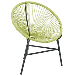 Maison Chic Chaise de jardin - Fauteuil d'extérieur Acapulco Résine tressée Vert -MN77604