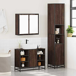 Avis vidaXL Ensemble de meubles de salle de bain 3 pcs Chêne marron