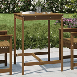 Maison Chic Table de jardin | Table d'extérieur marron miel 82,5x82,5x110 cm bois massif de pin -GKD15861